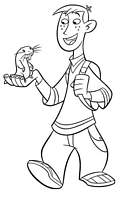 coloriage ron trepide et rufus